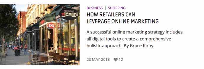 Link to Silver Maple article: How retailers can leverage online marketing