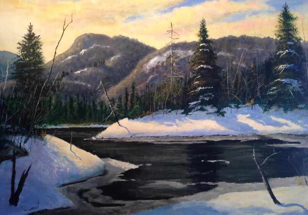 Printemps sur la rivière du Nord - Spring on the North River 22 x 28