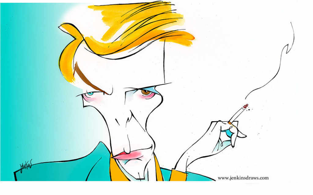 David Bowie caricature by Anthony Jenkins
