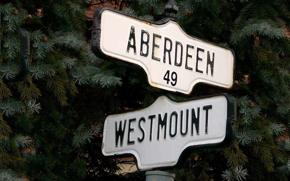 street sign, Westmountmag
