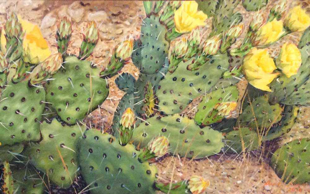 cactus - painting by James Simon - WestmountMag.ca