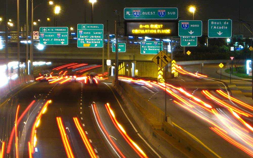 highway 40 night WestmountMag.ca
