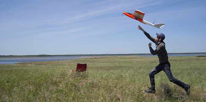 launching drone - WestmountMag.ca