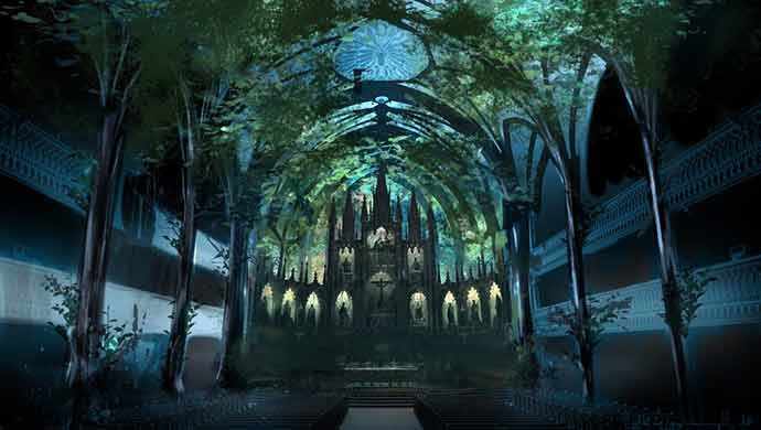 AURA, une expérience lumineuse au cœur de la Basilique Notre-Dame de Montréal • Crédit photo : Moment Factory – WestmountMag.ca
