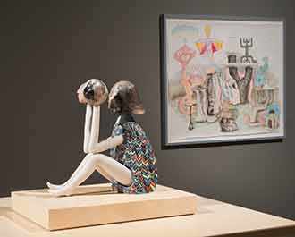 Vue de l’exposition «Terriens», Esker Foundation, Calgary, 2017. Photo : John Dean