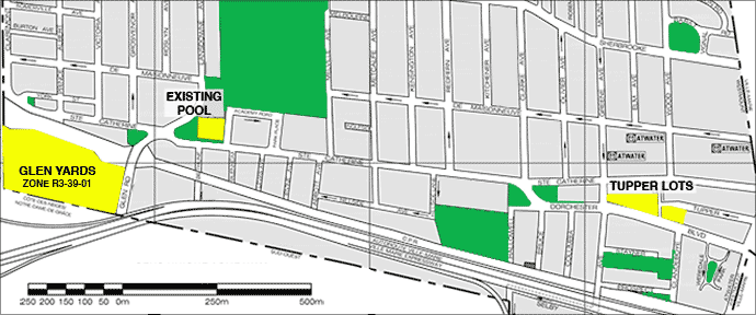 map of possible pool locations Westmount - WestmountMag.ca