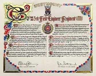 proclamation 3rd Field Engineer Regiment - WestmountMag.ca