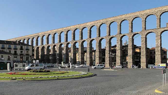 Roman aqueduct in Segovia
