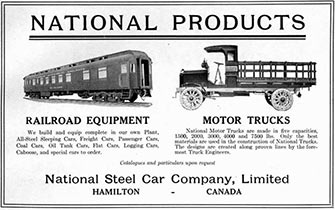 National Steel Car Company ad