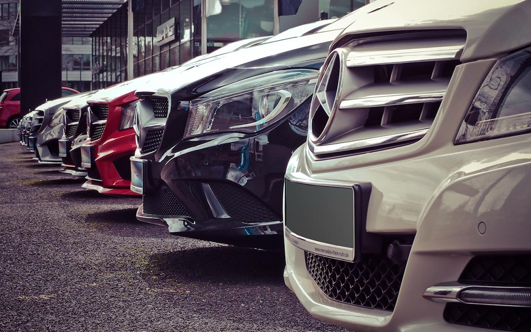 cars parked in a row