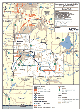 Map of Brome Project study area