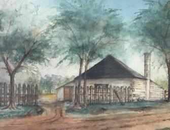 drawing of cottage on Sissons Lane