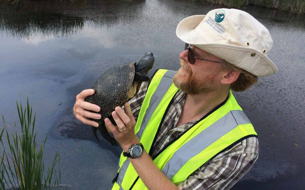 David Seburn with Blanding’s tutle CWF