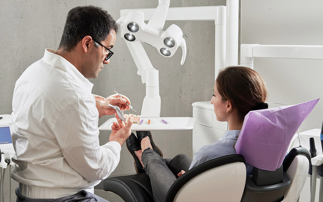 Dentist and patient