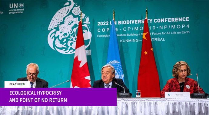 Ecological hypocrisy and point of no return