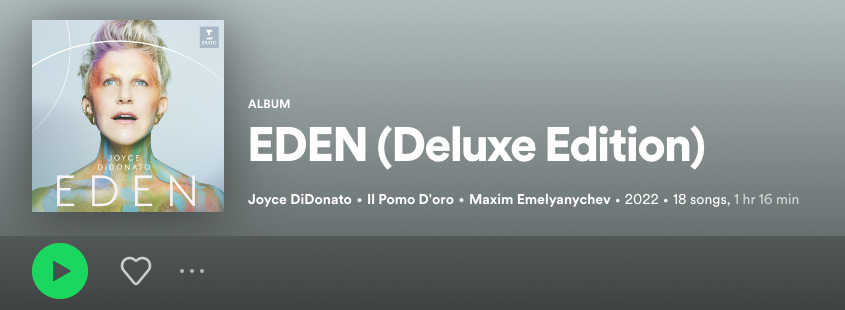 Écoutez Joyce DiDonato EDEN en ligne