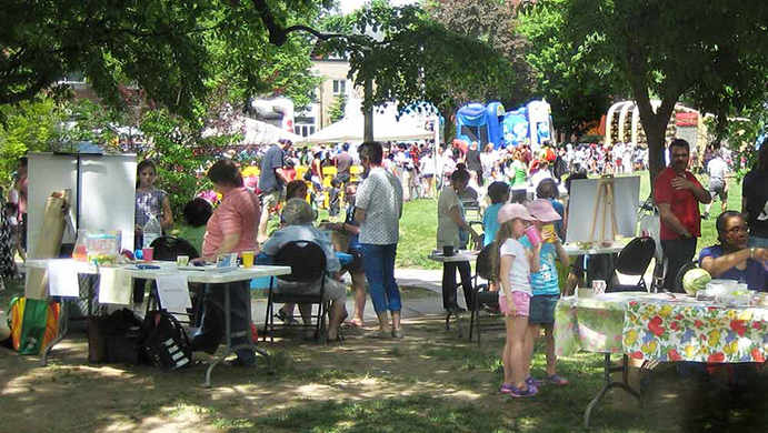 Family day in Westmount park