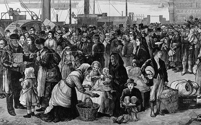 Irish arriving in Canada 