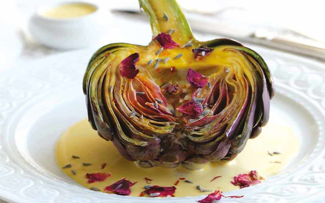 Grilled Artichoke with Saffron and Lavender - WestmountMag.ca
