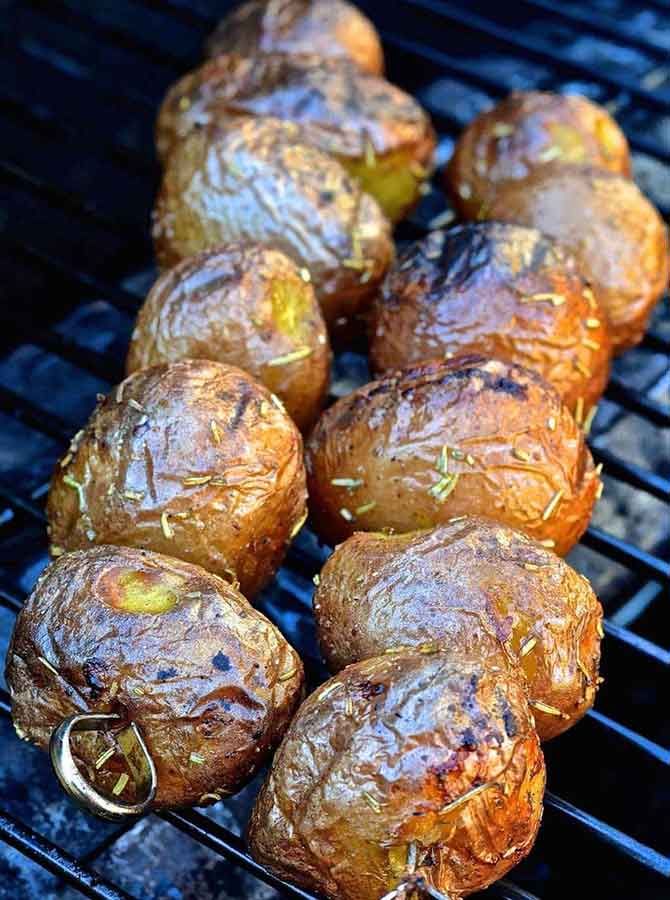Grilled Baby Potatoes with Rosemary