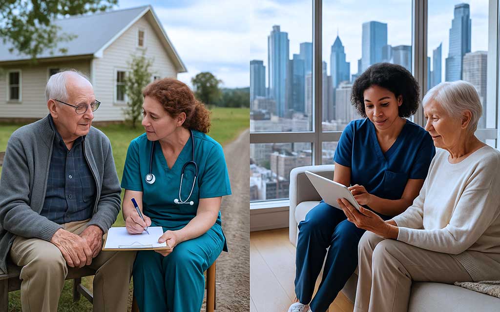 Addressing rural-urban homecare accessibility: How technology and community partnerships improve homecare access in rural Canada