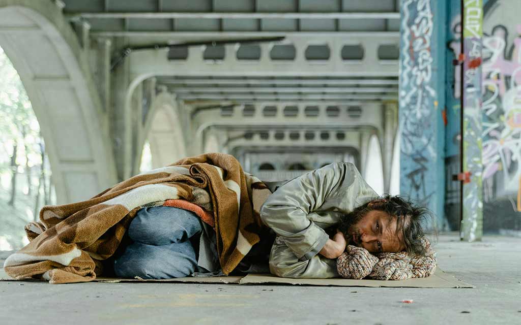 homeless man