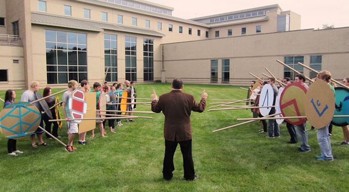Dr. Aldrete and students 
