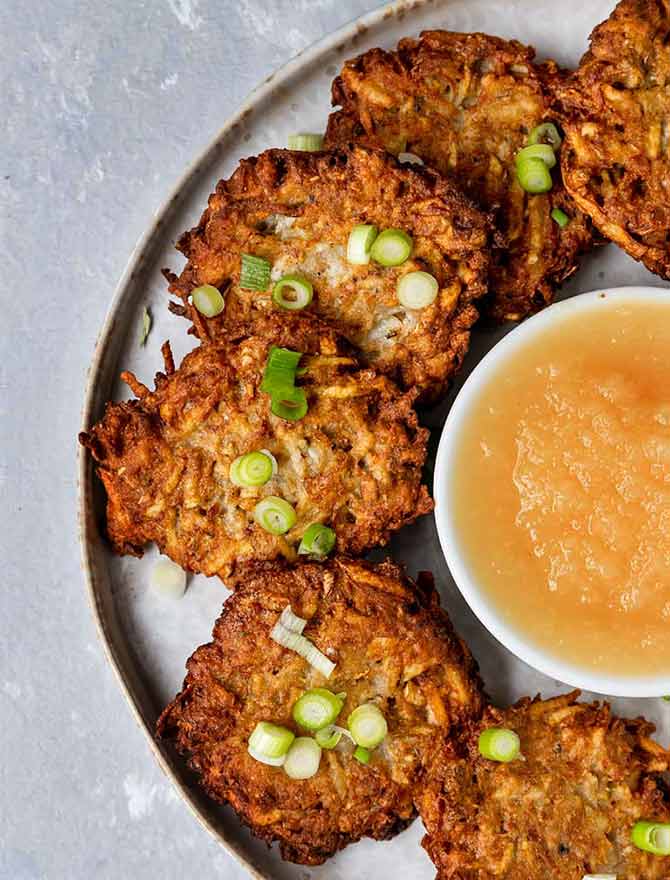 vegan potato latkes