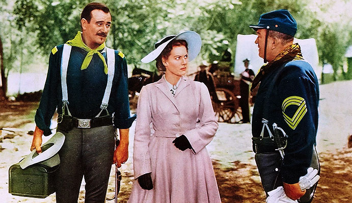 Maureen O’Hara with John Wayne in Rio Grande