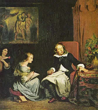 Milton dictates Lost Paradise