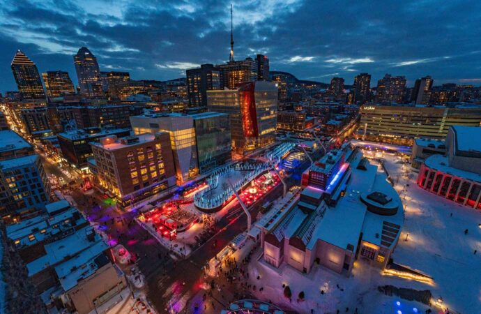 24e édition de Montréal en Lumière - Sentier de patin aérien