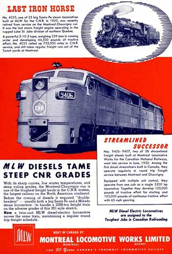 Ad for Montreal Locomotive Works