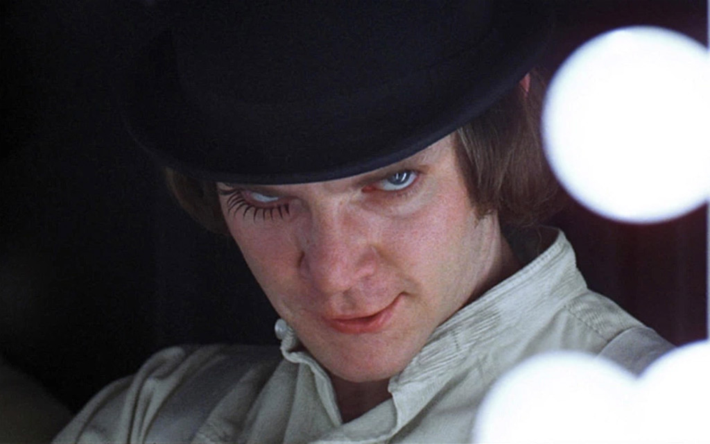 Malcolm McDowell • Orange Mecanique, de Stanley Kubrick
