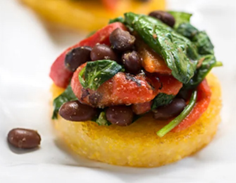 polenta black beans spinach