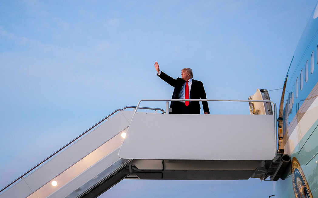 Trump leaving on Air Force 1