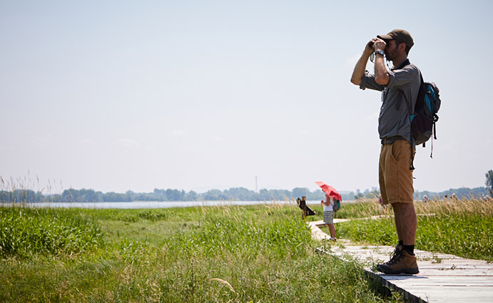 Promeneur sur l'ile Bonfoin - Conservation de la nature Canada