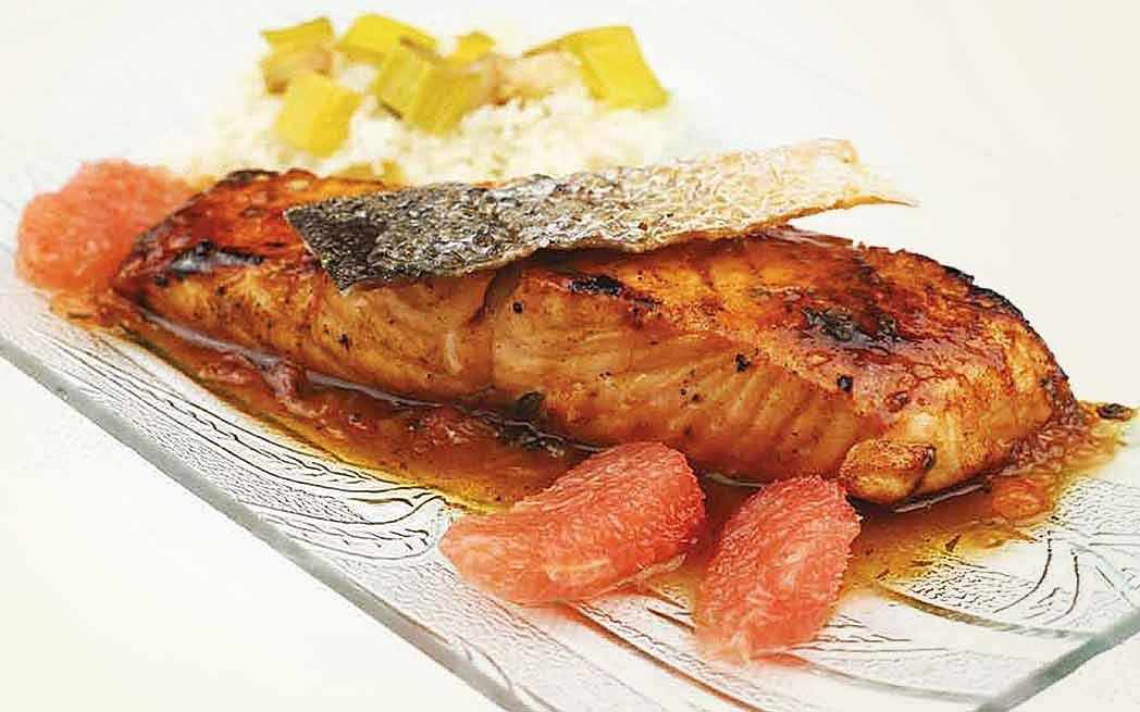 Seared Salmon with a Grapefruit Reduction - WestmountMag.ca