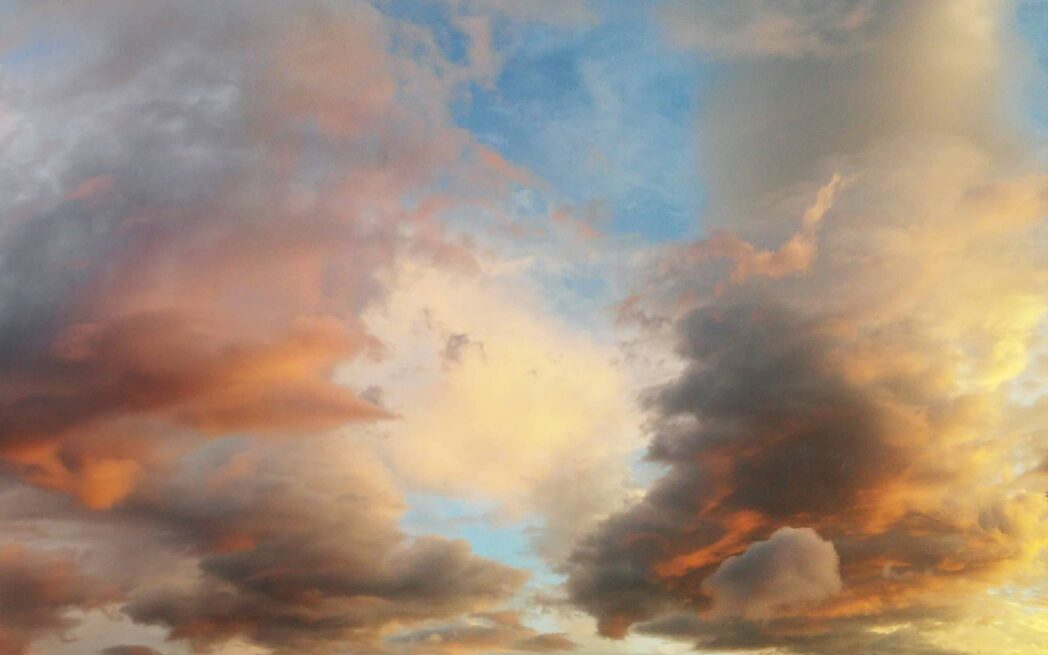 Sunset sky with clouds