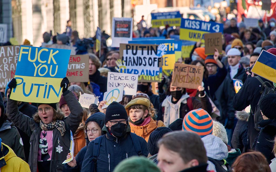 Feature image: We Stand with Ukraine 2022 Helsinki, Finland protest, rajatonvimma, VJ Group Random Doctors, CC BY 2.0, via Wikimedia Commons