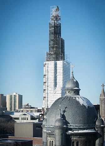 Clocher Saint-Jacques du pavillon Judith-Jasmin de l'UQÀM – WestmountMag.ca