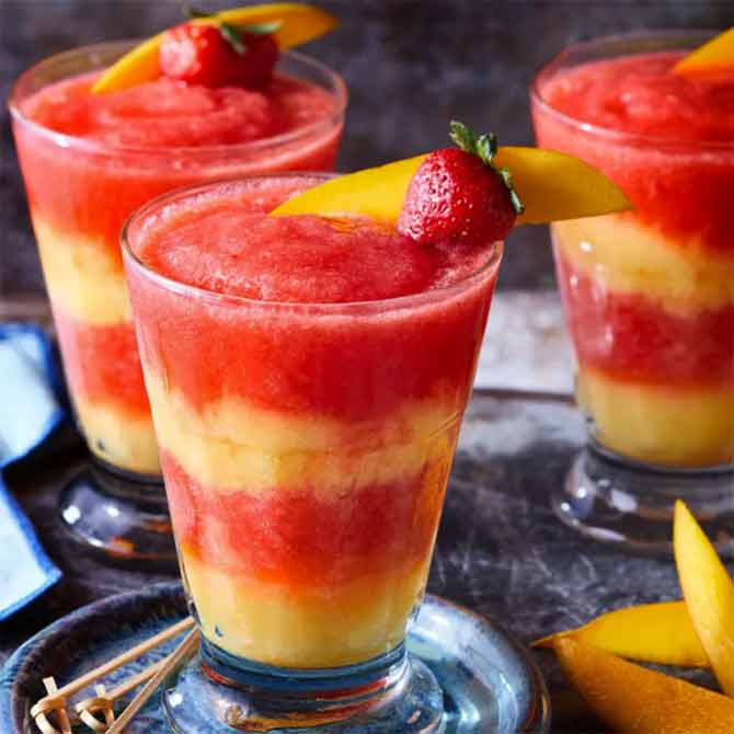 Virgin Strawberry Mango Margarita