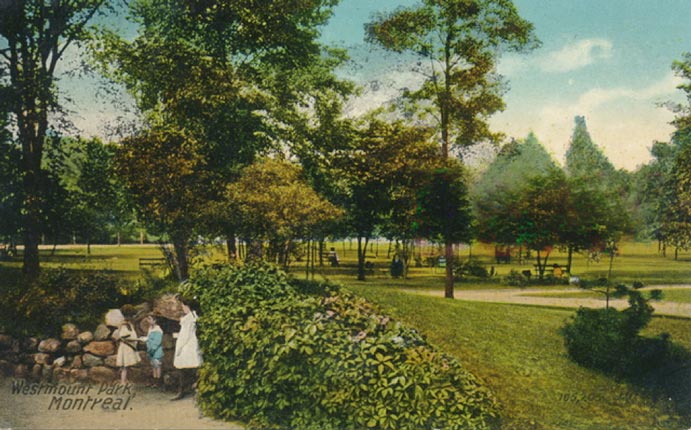 Westmount park postcard
