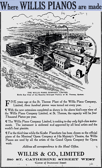 Willis Pianos ad
